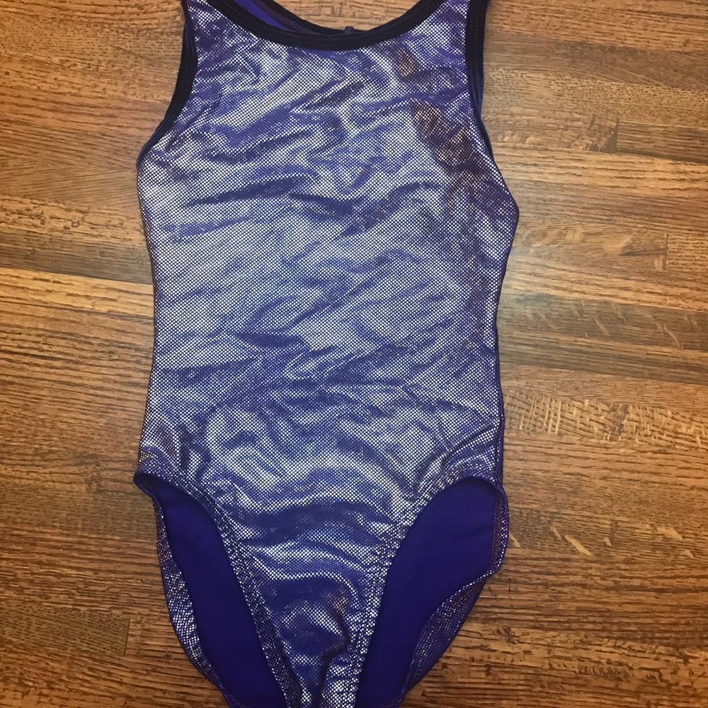 Purple shiny leotard